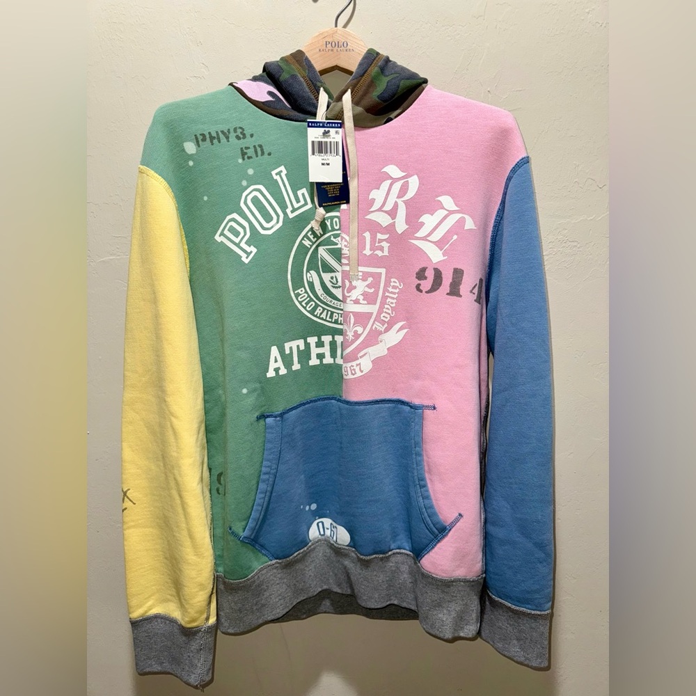 Ralph Lauren Green and Pink Hoodie